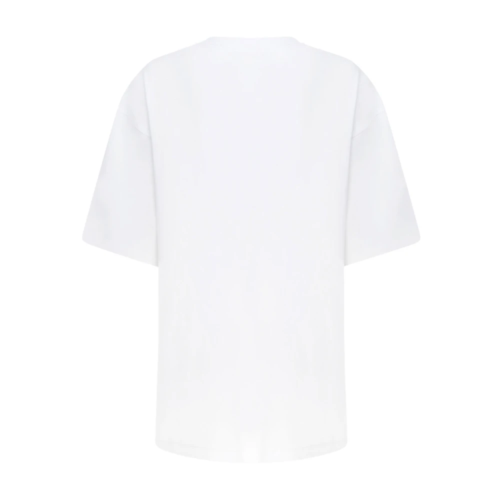 Marni Wit Logo Print T-Shirt White Dames