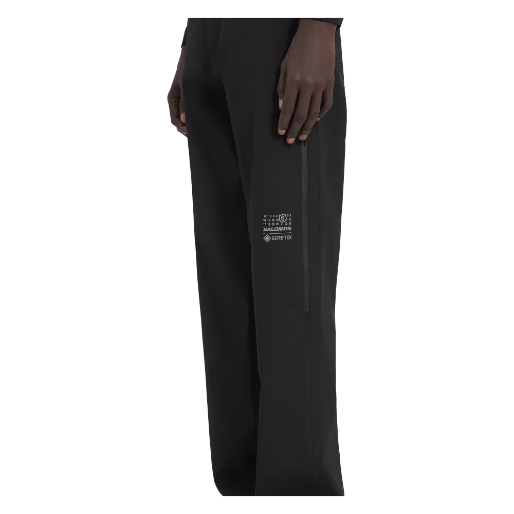 MM6 Maison Margiela Zwarte Logo Print Broek Black Heren
