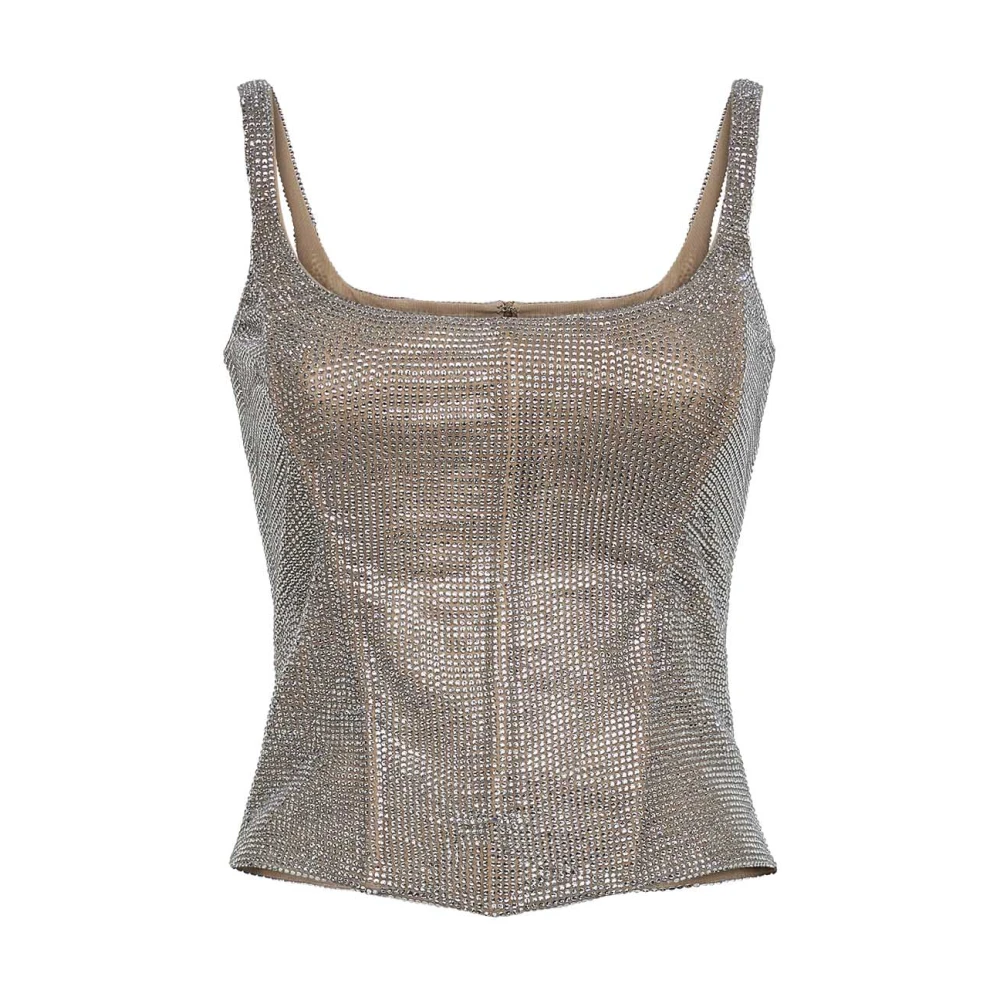 Giuseppe Di Morabito Women's Beige Crystal-Embellished Top
