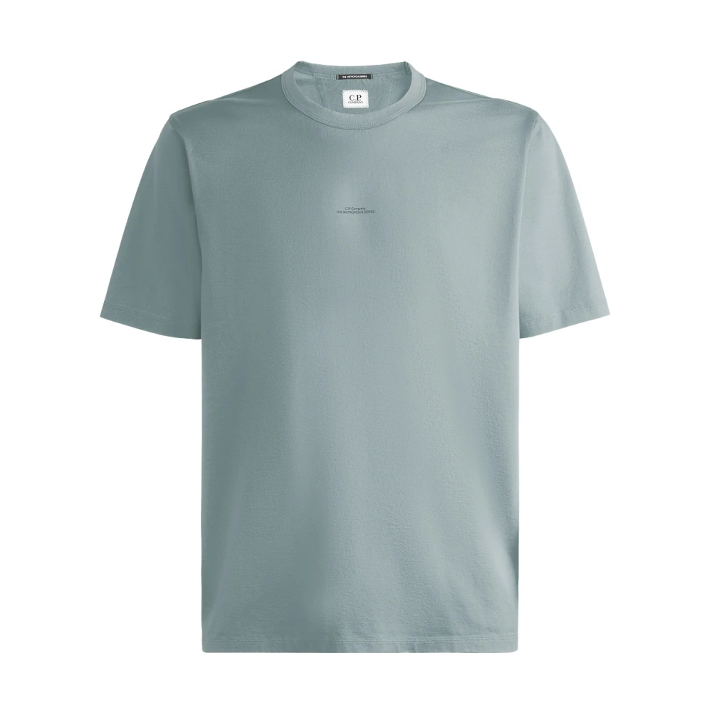 C.P. Company Zwart Logo Katoenen T-Shirt Regular Fit Green Heren