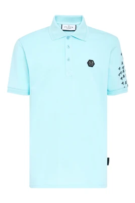Slim Fit Pikétröja SS Skull&Bones