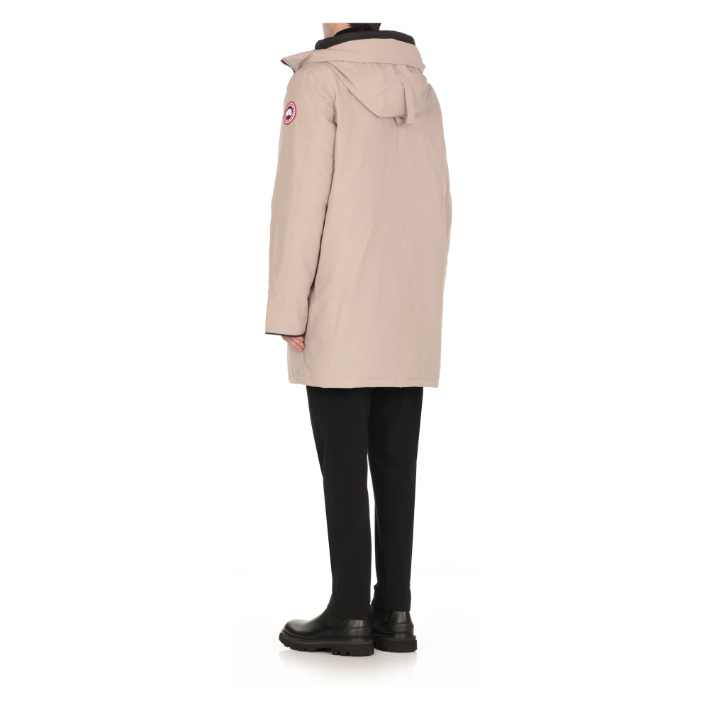 Canada Goose Beige Gewatteerd Donsjack met Capuchon Beige Heren