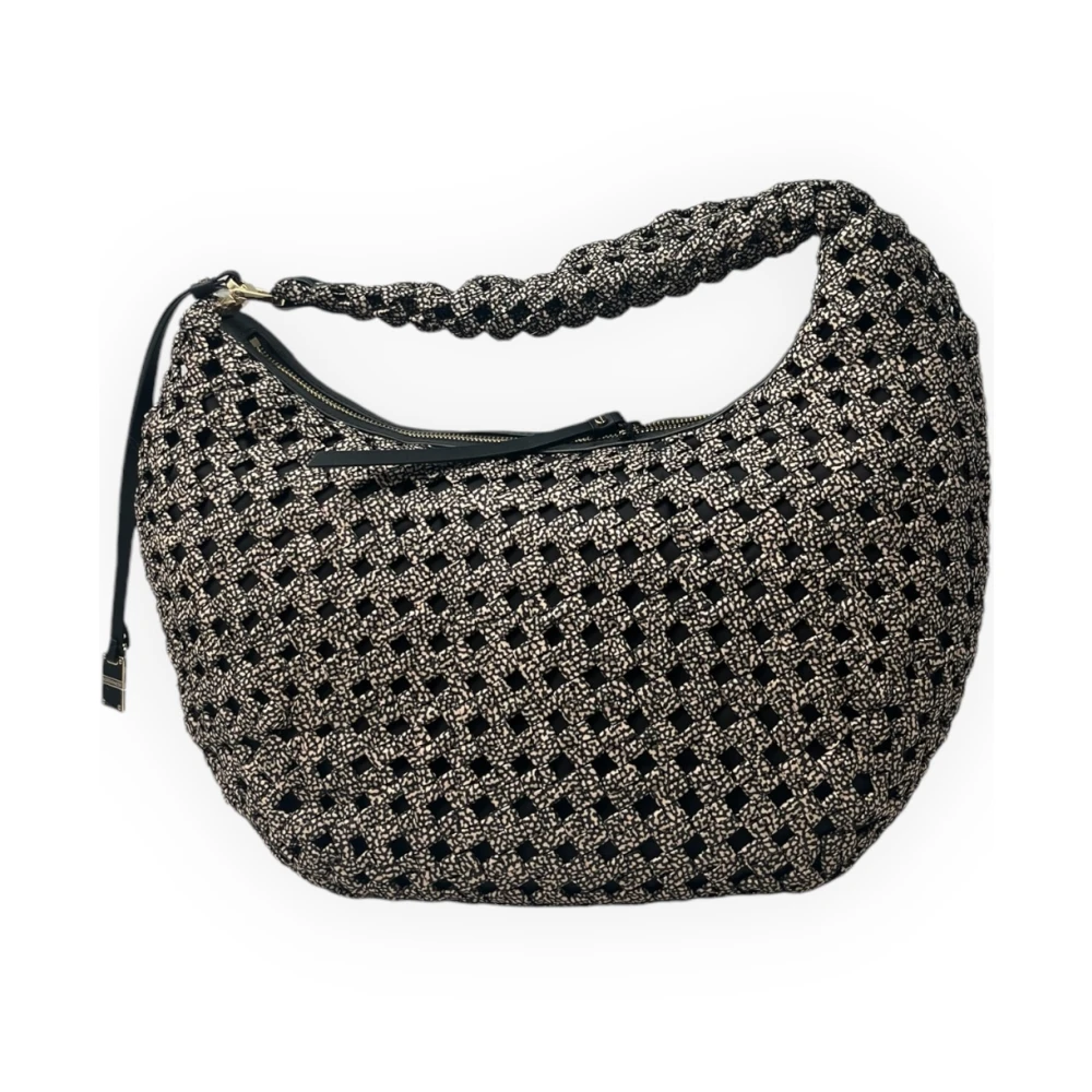 Borbonese Mini Hobo Tas Black Dames
