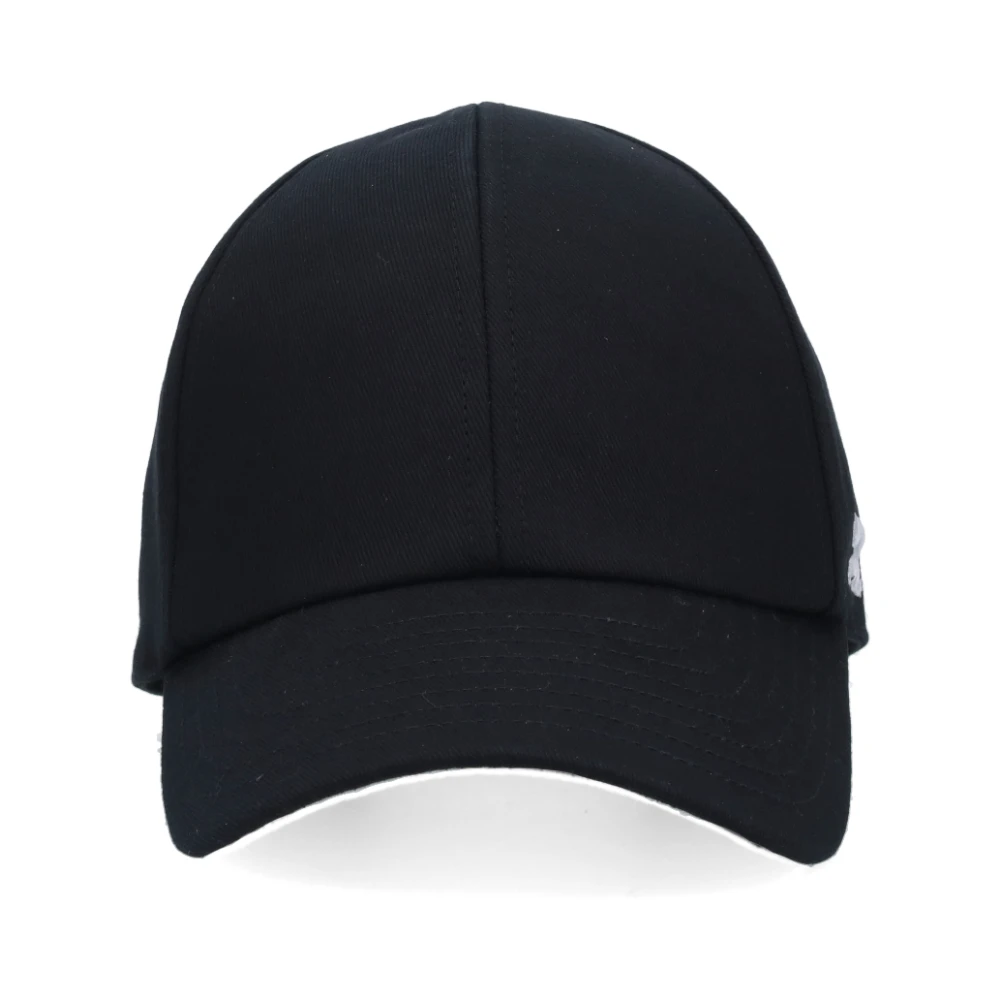 Courrèges Zwarte Baseball Logo Katoenen Hoed Black Dames
