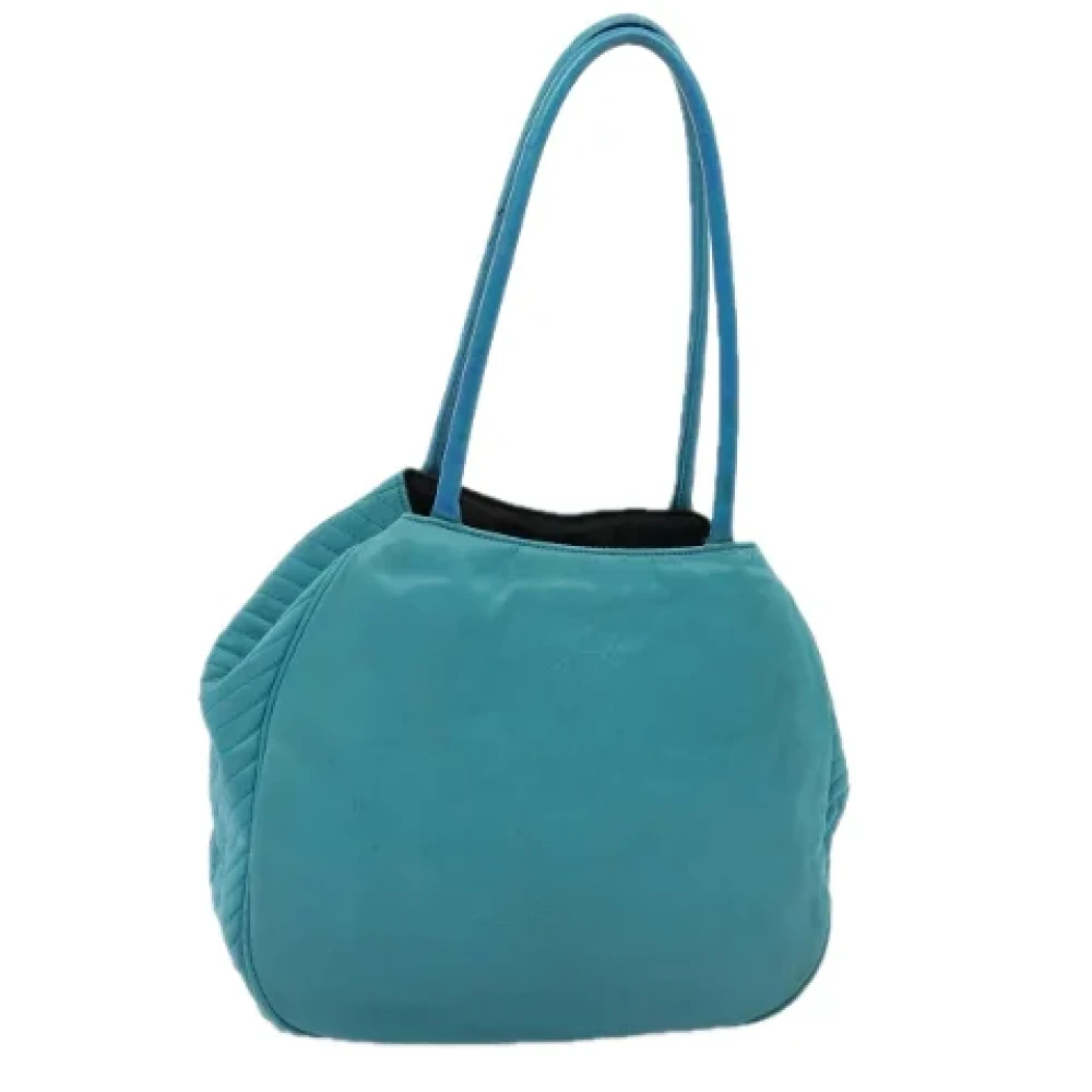 Yves Saint Laurent Vintage Pre-owned Nylon handbags Blue Dames