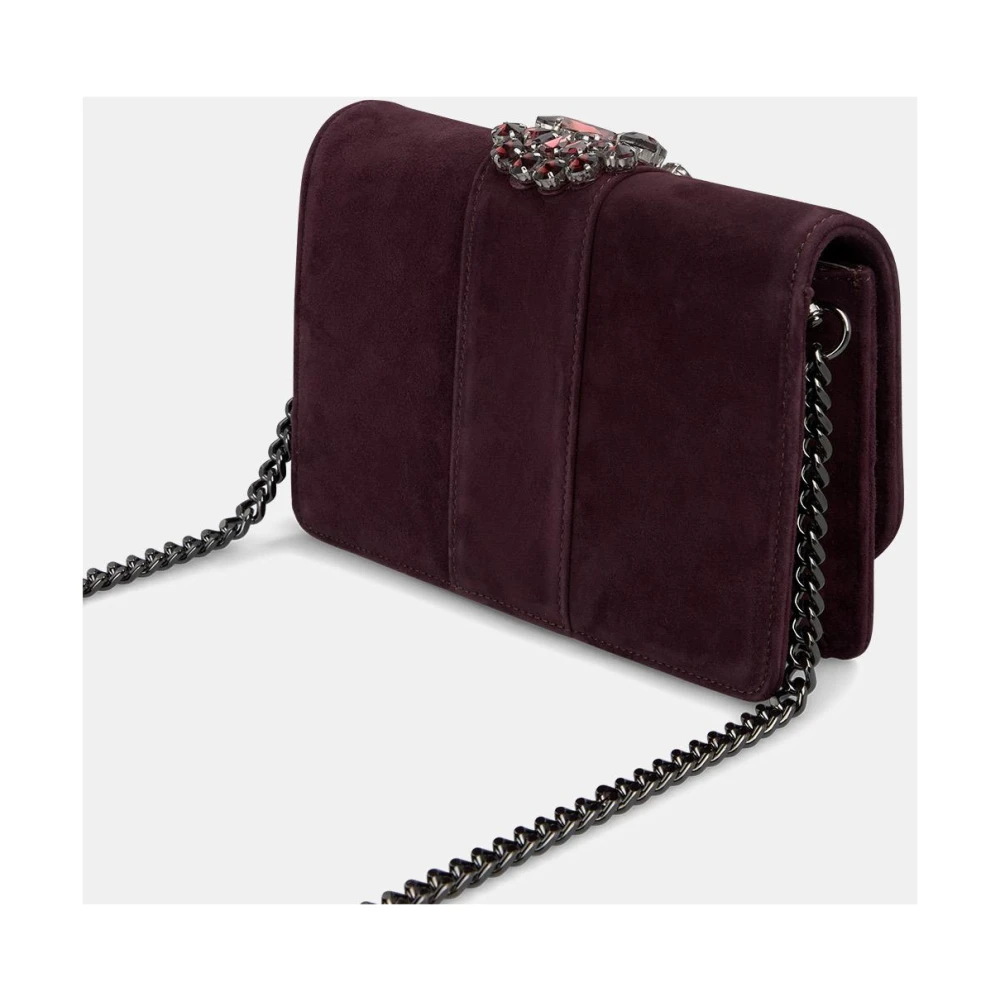 Alma en Pena Rhinestone clutch tas Purple Dames