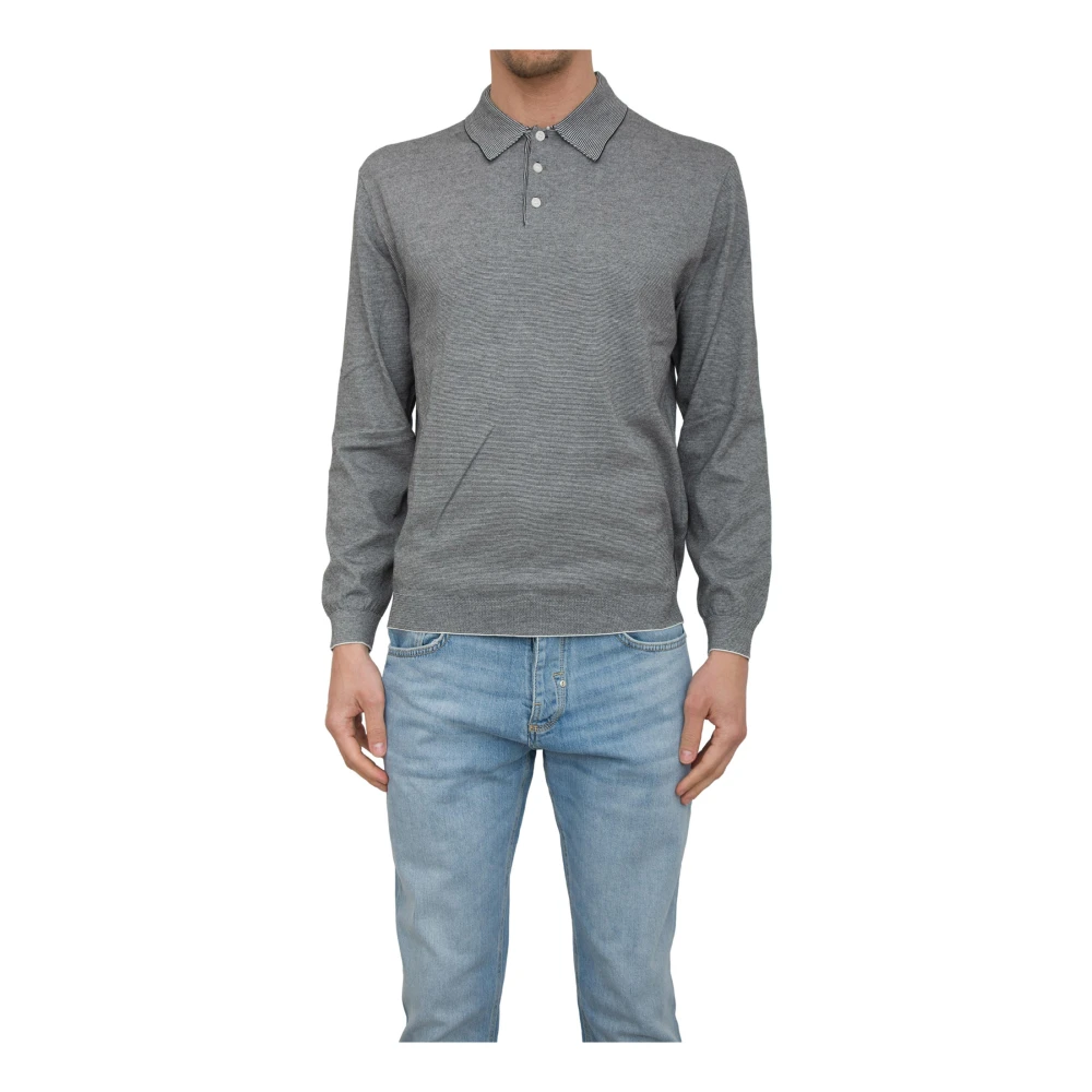 Armani Exchange Svart Stickad Pikétröja