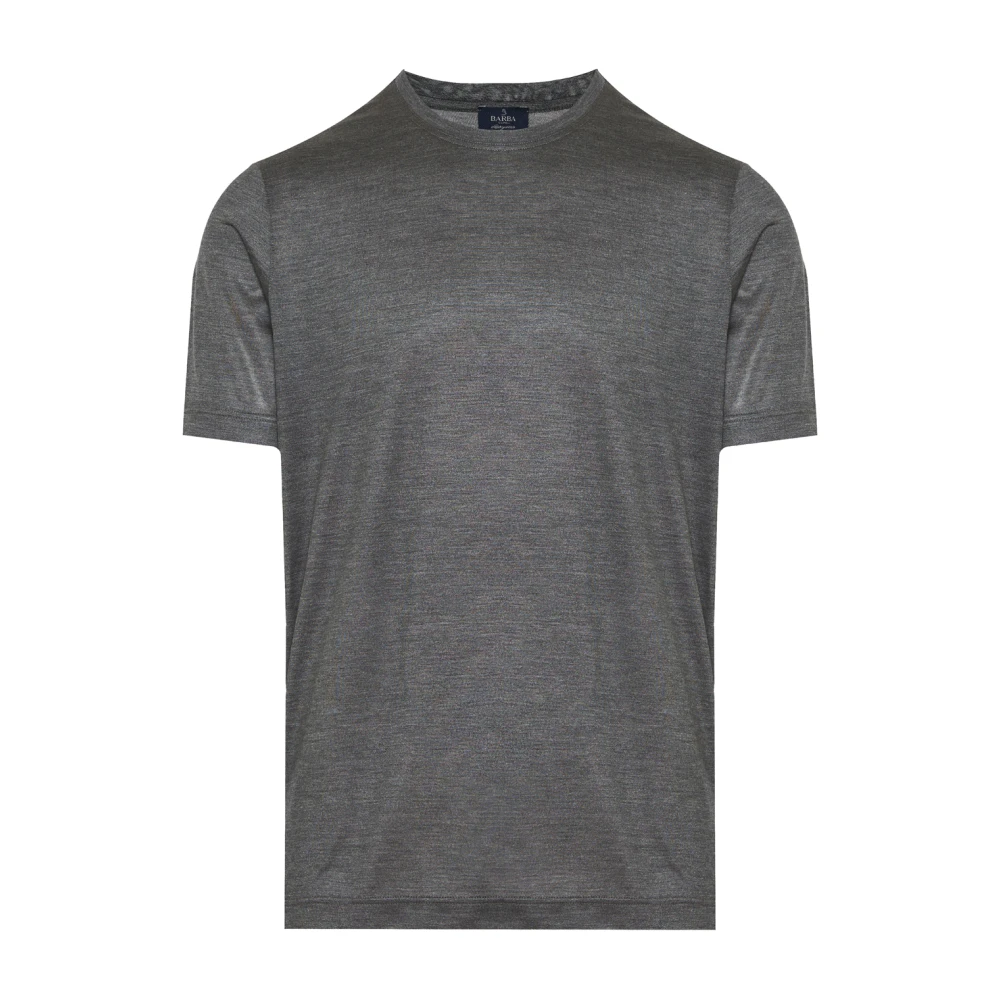 Barba Luxe Zijden T-shirt Gray Heren