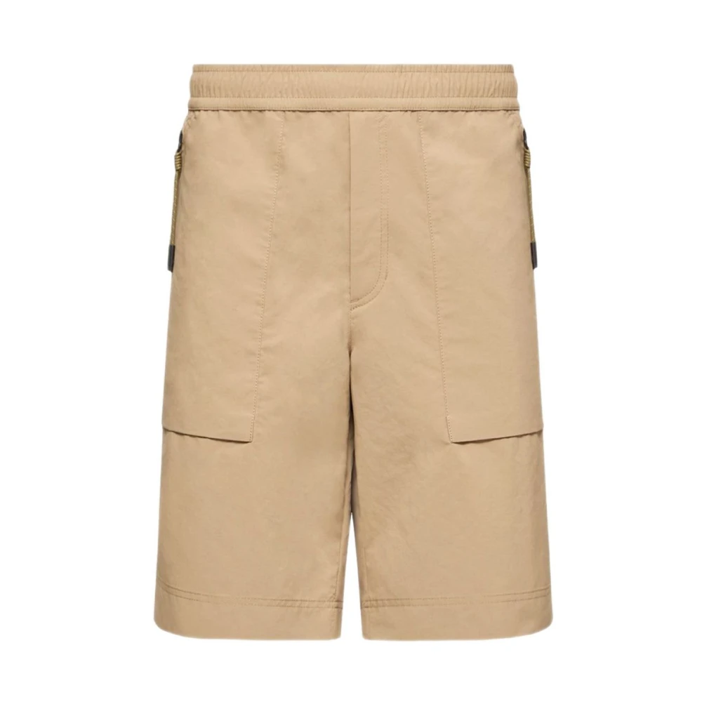Moncler Technical Froissé Shorts - Male - Casual Shorts - Beige - M - Shorts
