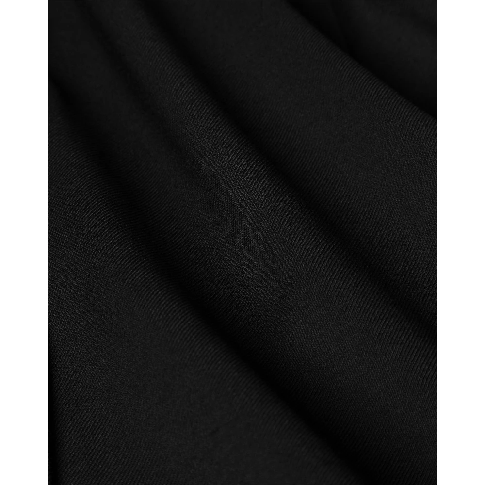 IVY OAK Wijduitlopende zwarte broek met splitdetail Black Dames