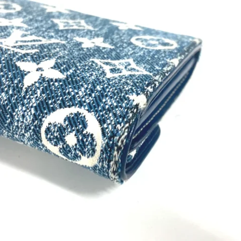 Louis Vuitton Vintage Pre-owned Denim wallets Blue Dames