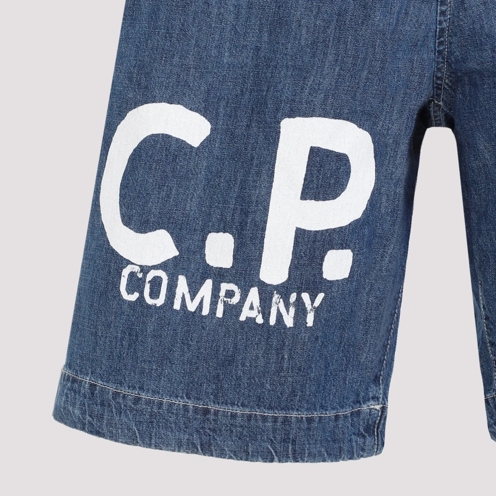 C.P. Company Stone Bleach Utility Shorts Blue Heren