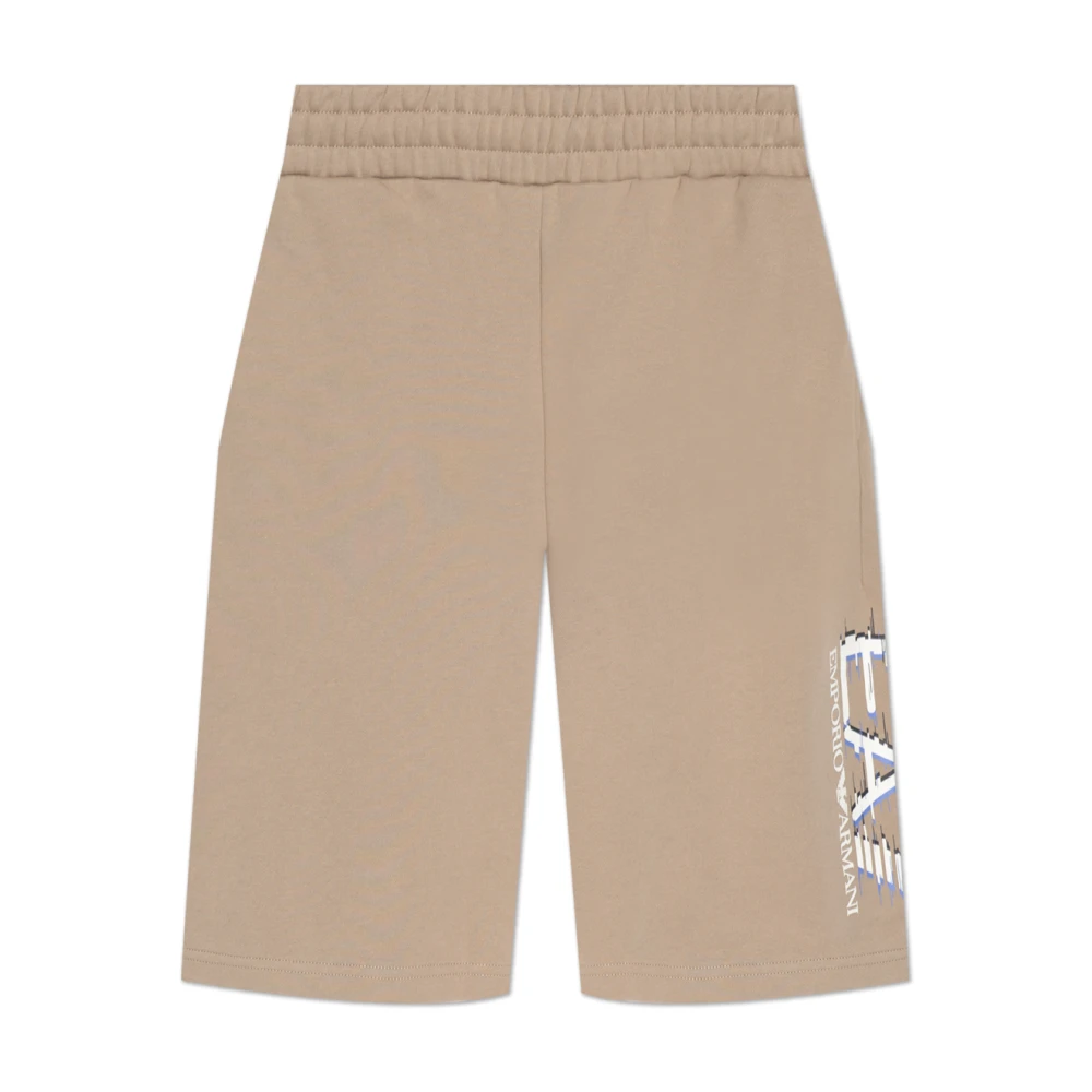 Emporio Armani Ea7 Homme Beige Shorts, Taille: Xl Shorts Avec Logo Imprimé