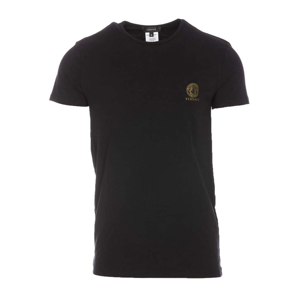 Versace Zwarte T-shirts en Polos Black Heren