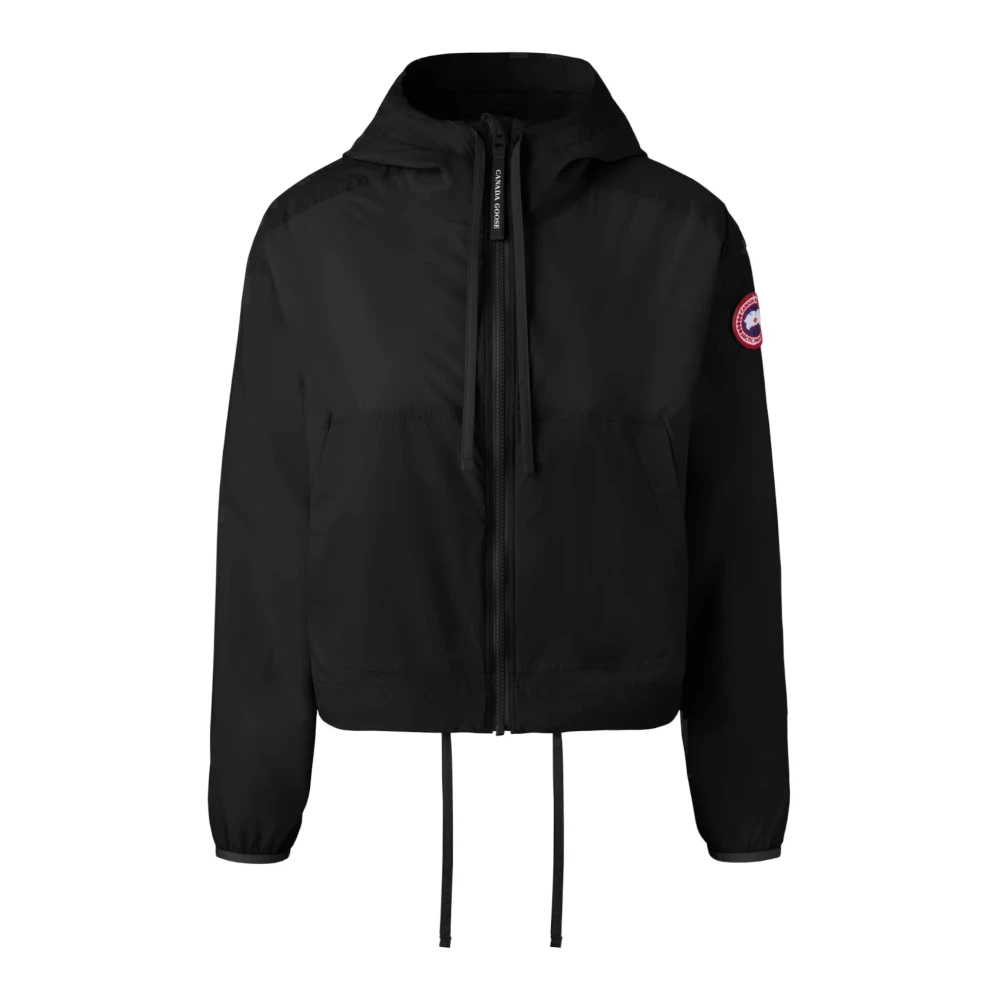 Canada Goose Zwarte Windjack Kort Model Black Dames