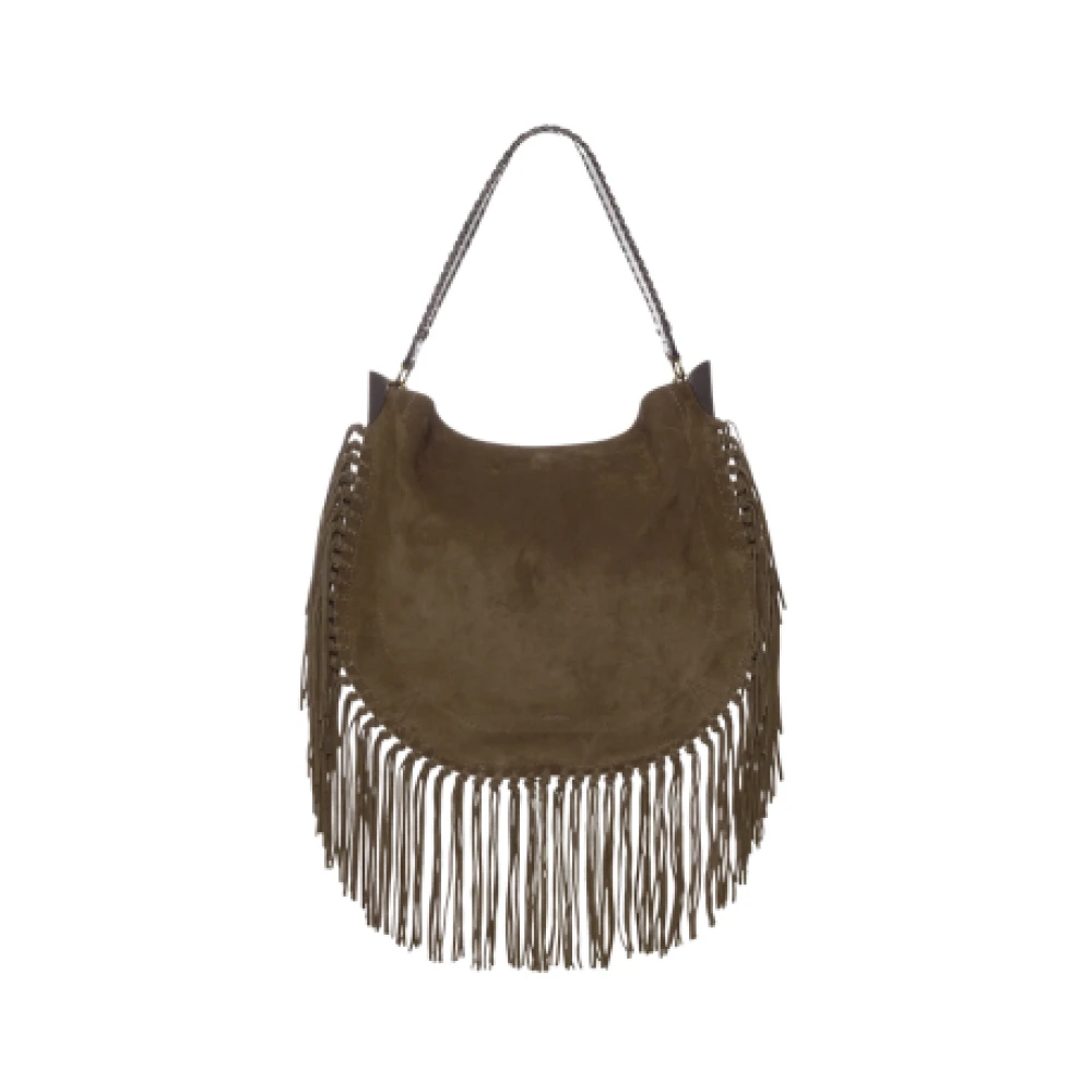 Isabel Marant Women's Green Oskan Soft Zip - Shoulder Bags - One Size - Bags