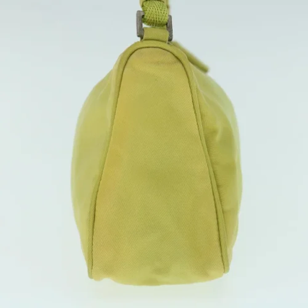 Prada Vintage Pre-owned Nylon pouches Yellow Dames