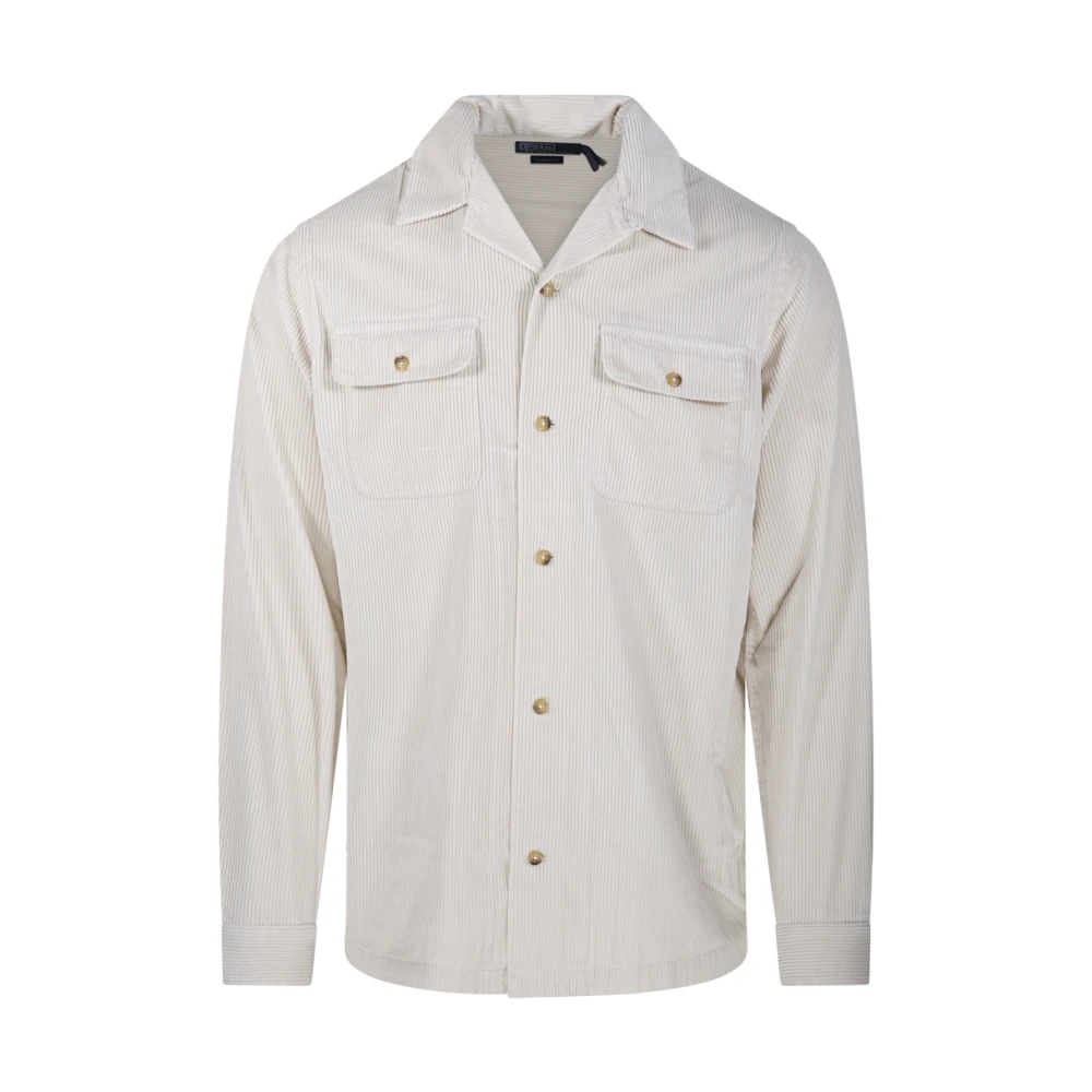 Ralph Lauren Langemouw Sportshirt Beige Heren