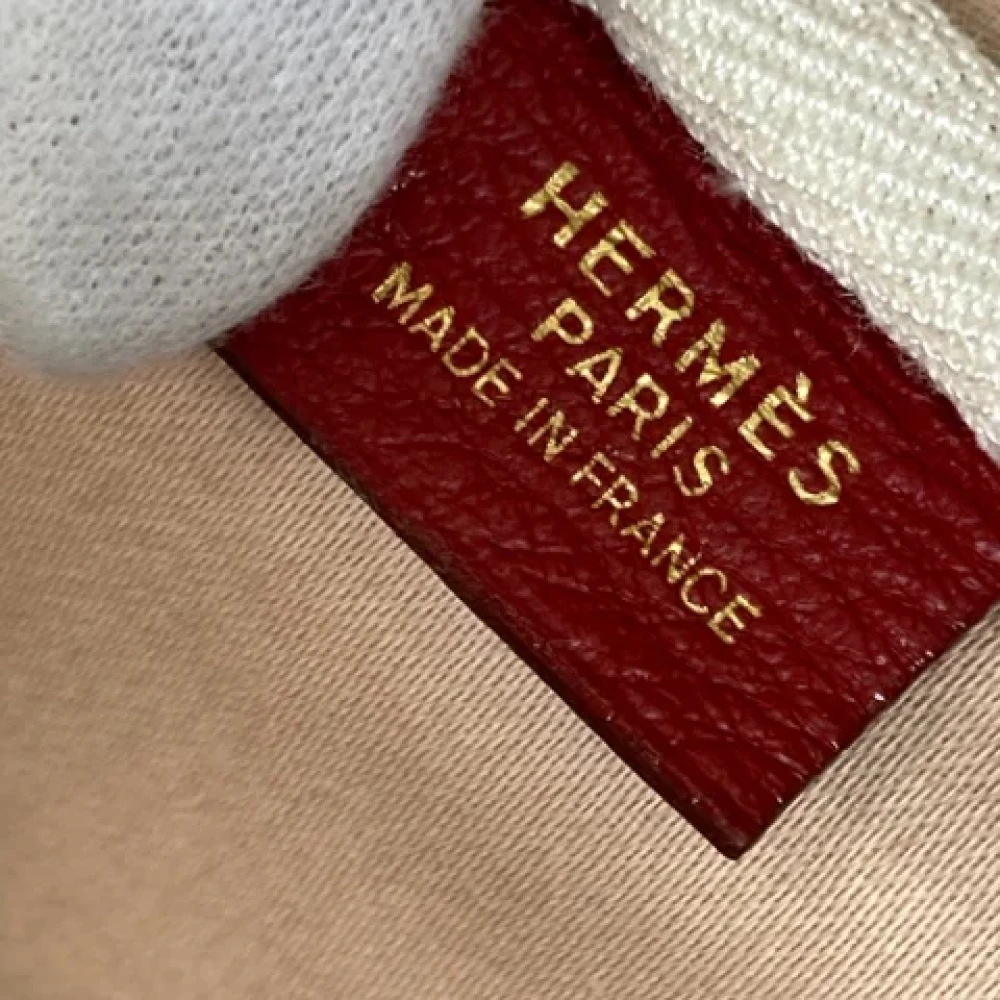 Hermès Vintage Pre-owned Leather travel-bags Red Dames