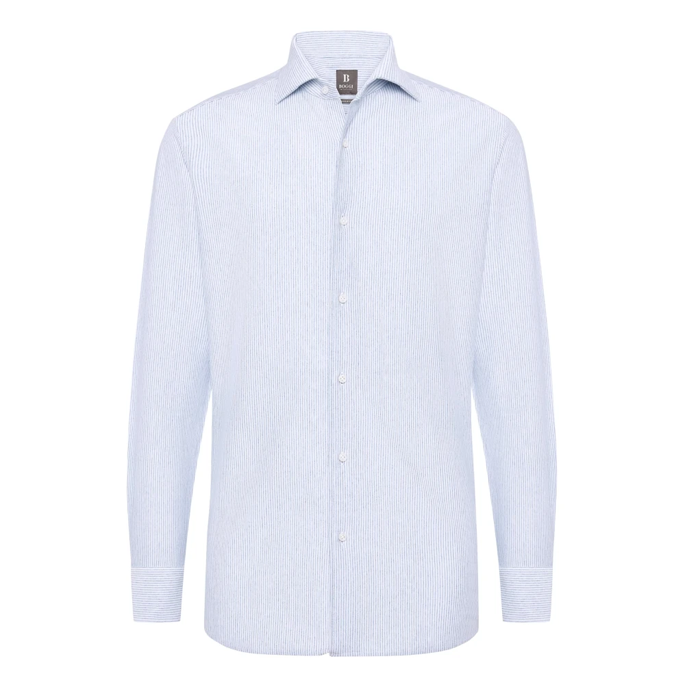 Boggi Milano Regular Fit Katoenen Jersey Poloshirt Blue Heren