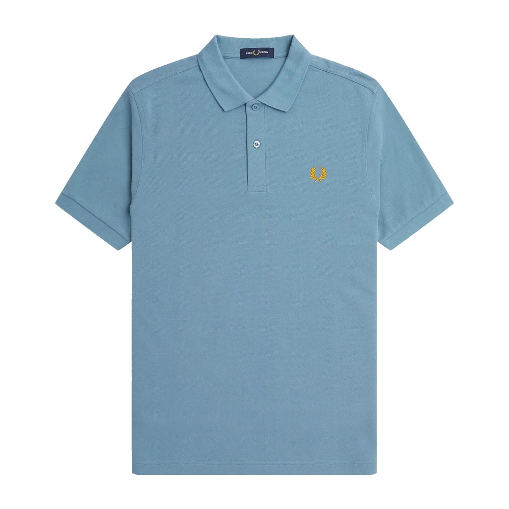 Fred Perry Slim Fit Plain Polo in Ash Blue Golden Hour Blue Heren
