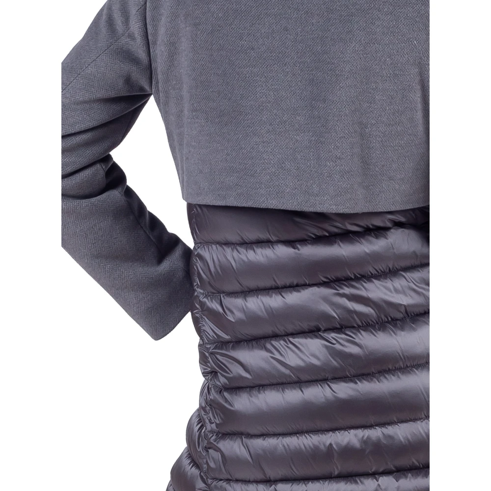 Emme DI Marella Grijze Dubbellaagse Gewatteerde Pufferjas Gray Dames