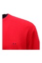 pull-laine-coton-rouge-rond-cotes-doubles
