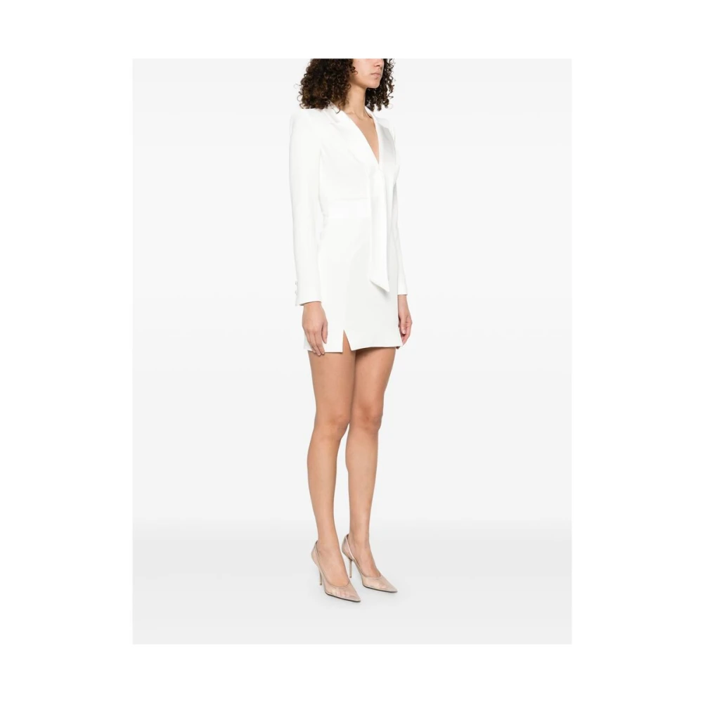 Elisabetta Franchi Witte Korte Jurk met Sjaal White Dames