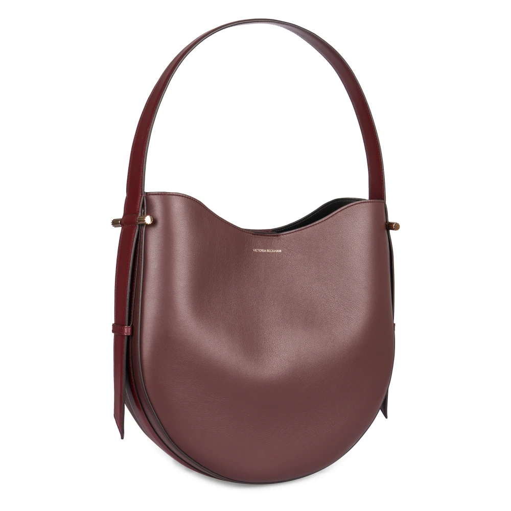 Victoria Beckham Leren Hobo Tas met Top Handvat Red Dames