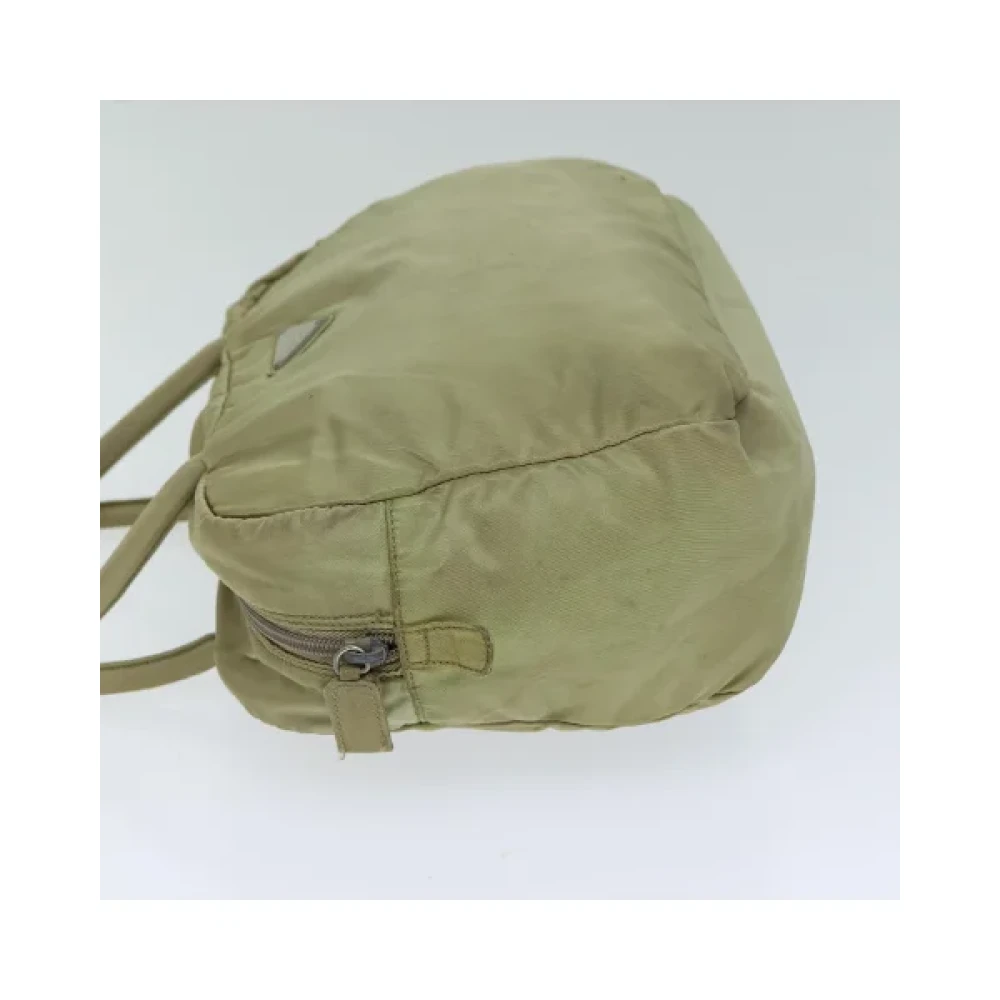 Prada Vintage Pre-owned Nylon prada-bags Beige Dames