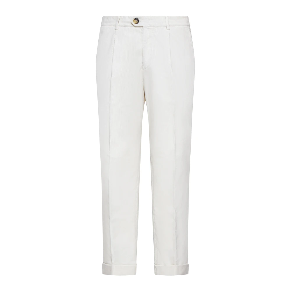 BRUNELLO CUCINELLI Elegante Herenbroek White Heren