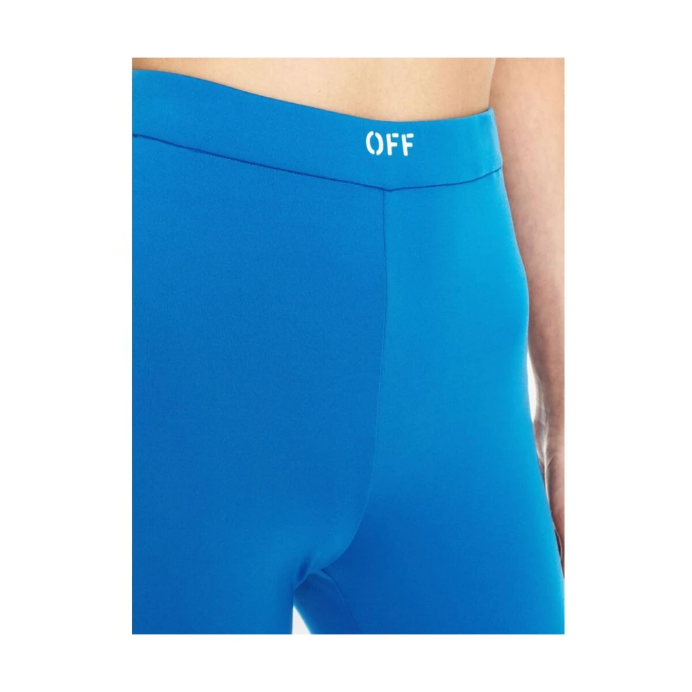 Off White Wide Trousers Blue Dames