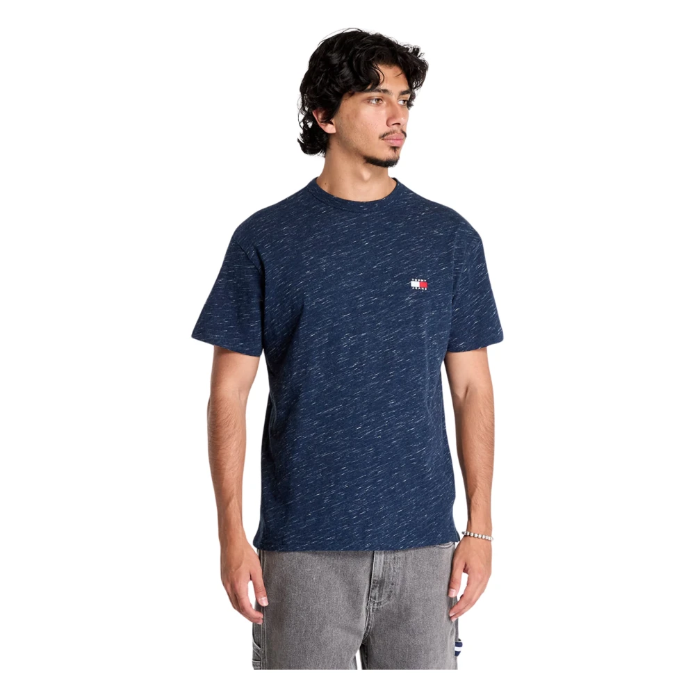 Tommy Hilfiger Blauwe Logo T-shirts en Polos Blue Heren