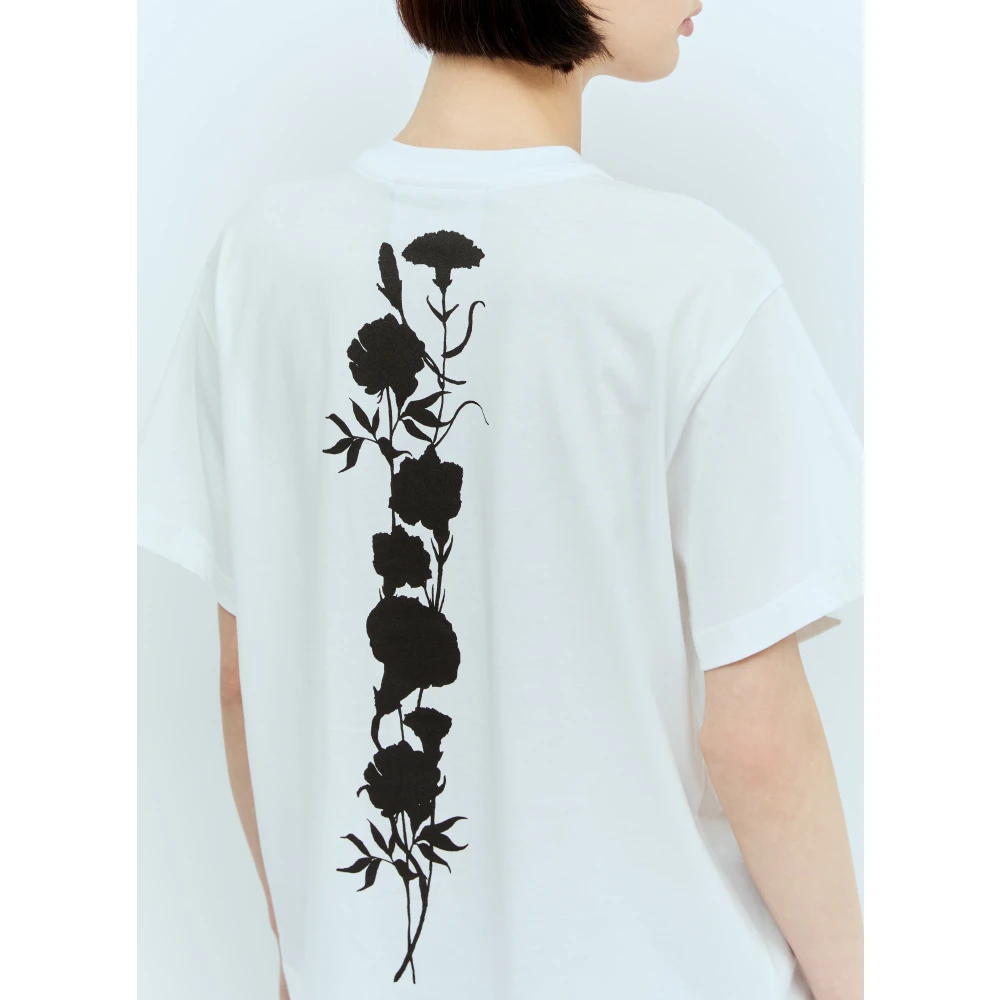 Song for the Mute Logo Print Katoenen T-Shirt White Dames