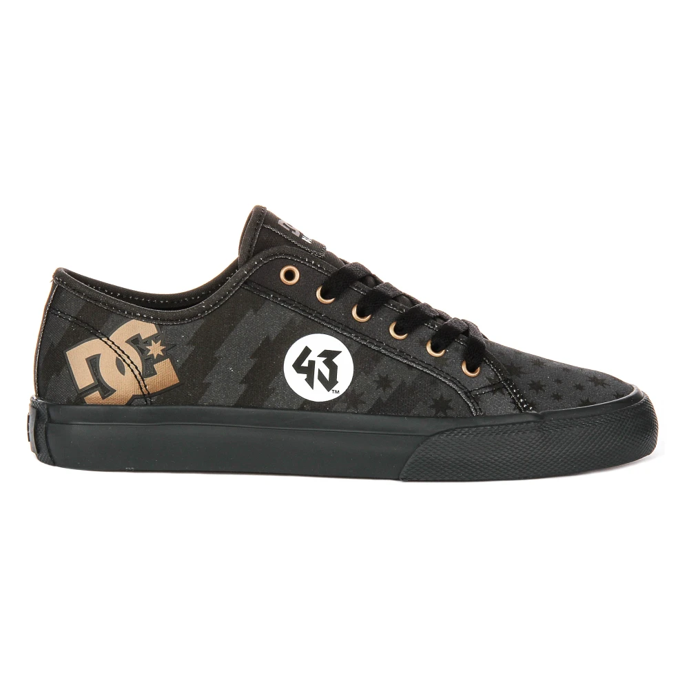 Dc Shoes Black Sneakers, Male, 8 Uk, Manual Canvas Trainers In Grey