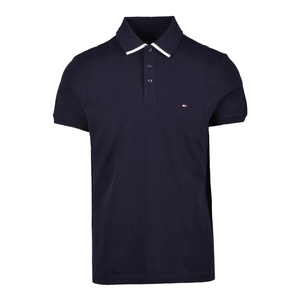 Tommy Hilfiger Katoen Elastaan Polo Shirt Blue Heren