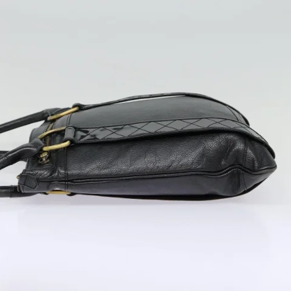 Burberry Vintage Pre-owned Leather shoulder-bags Black Dames