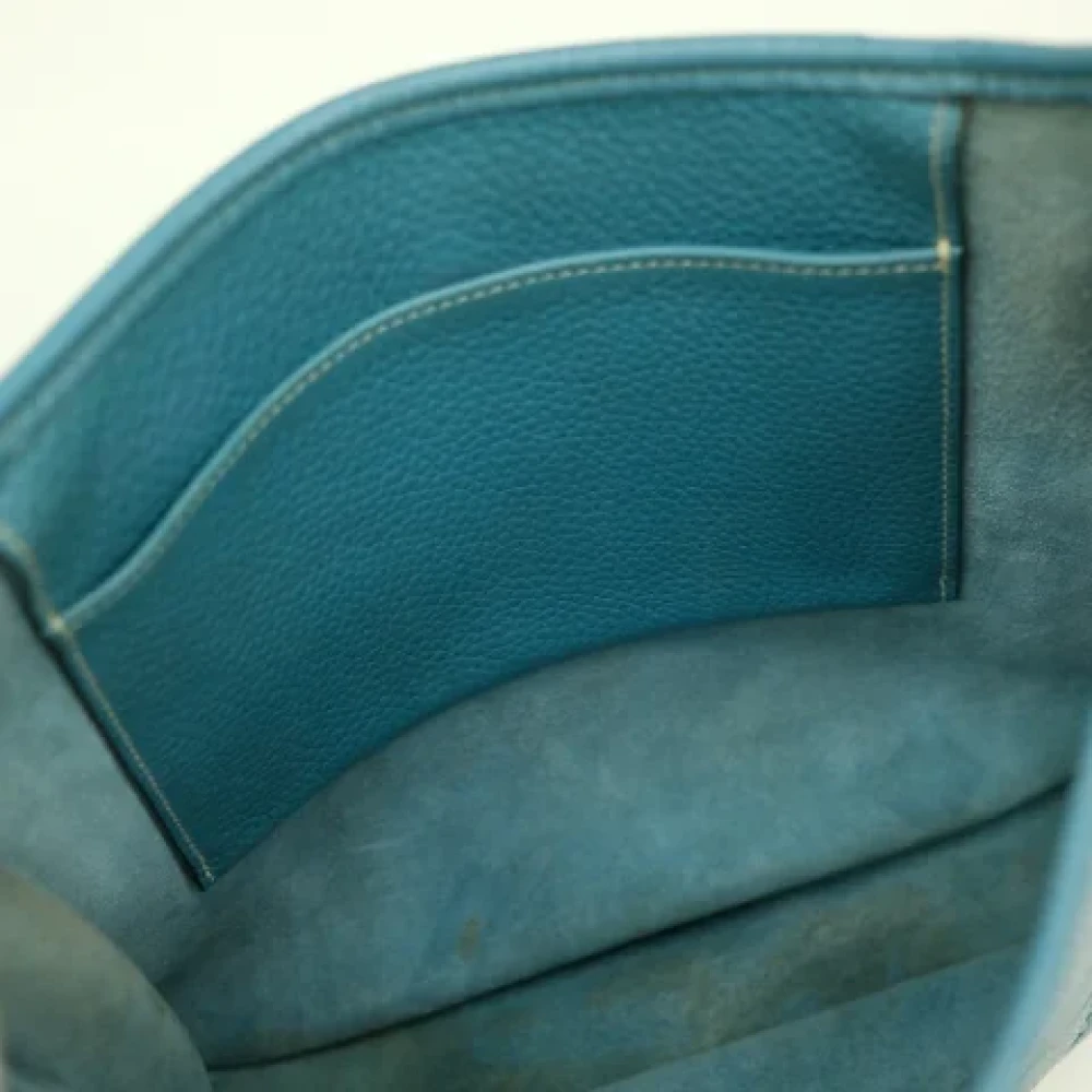 Hermès Vintage Pre-owned Fabric shoulder-bags Blue Dames