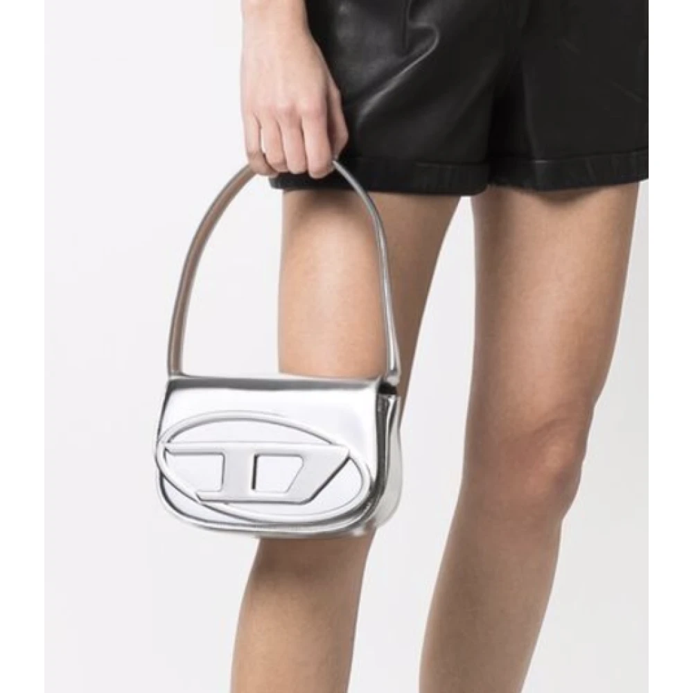 Diesel Zilveren Schoudertas Gray Dames