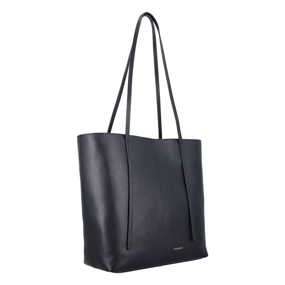 By Malene Birger Zwarte Leren Tote Tas By Herenne Birger Black Dames