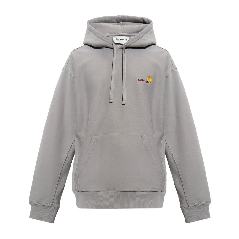 Carhartt Wip Logo hoodie Gray, Herr