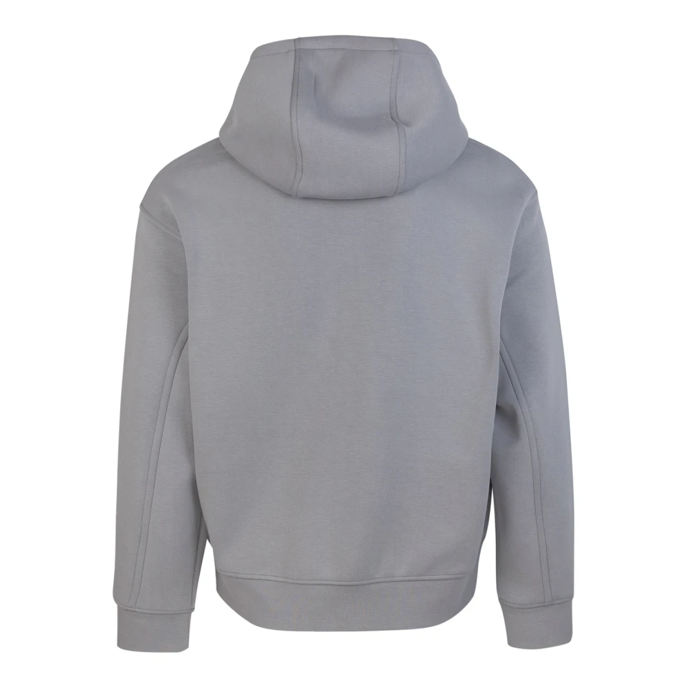 Emporio Armani Grijze Hoodie Met Rits Trui Gray Heren