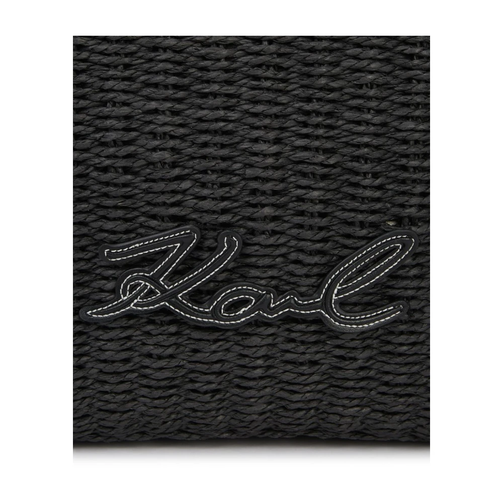 Karl Lagerfeld Essential Raffia TAS Black Dames