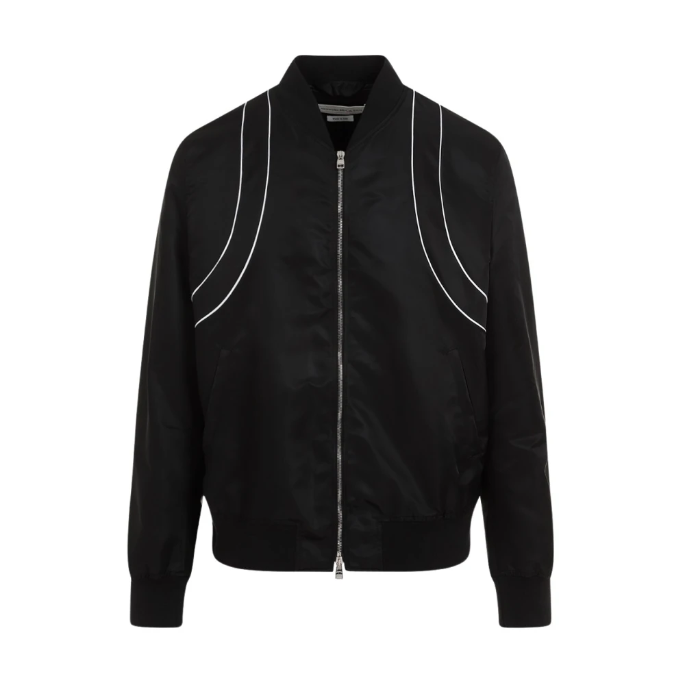 Alexander mcqueen Zwarte Bomberjack Black Heren