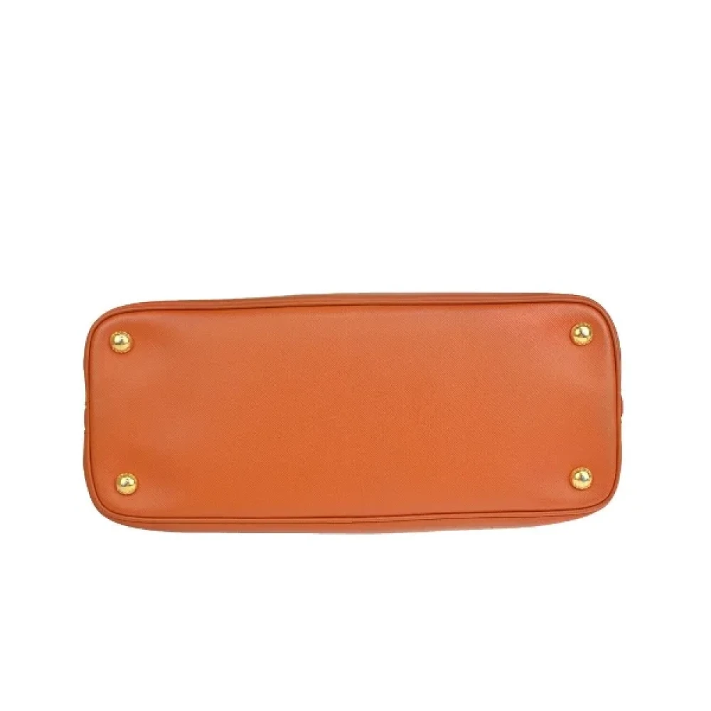 Prada Vintage Pre-owned Leather handbags Orange Dames