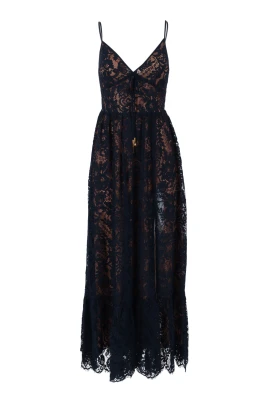 Corded Floral Lace Maxi Dress