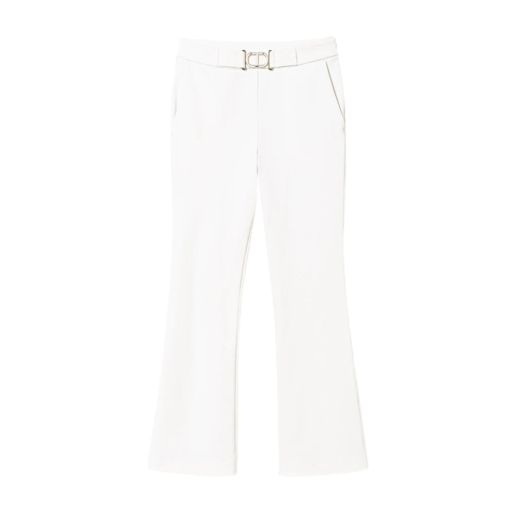 Twinset Cropped Trousers White Dames