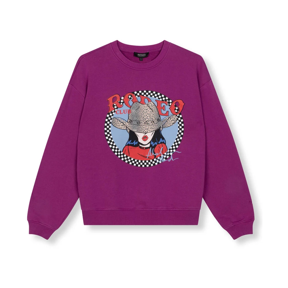 Refined Department Jayne Sweater Purple Dames