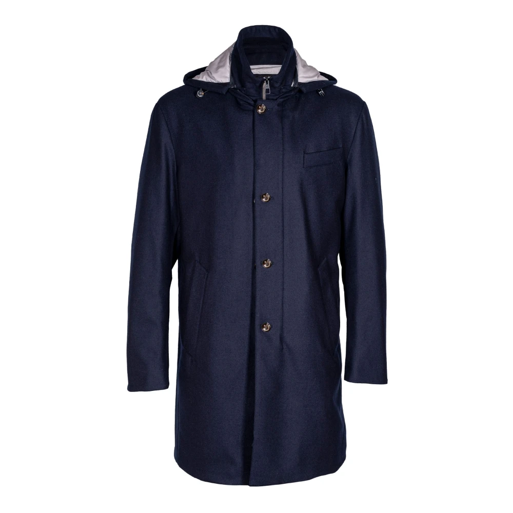 Montecore Heren wollen jas met veren vulling Blue Heren