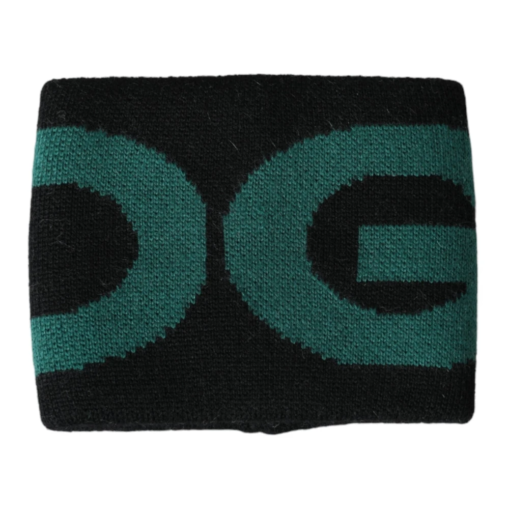 Dolce & Gabbana Black Green Wool Logo Bracelet - Unisex - Running Accessories - Black - One Size - Sport